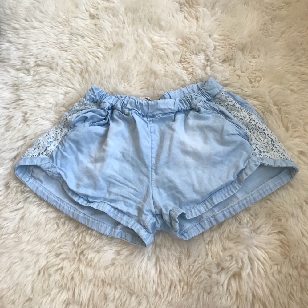 Stretchy blue shorts